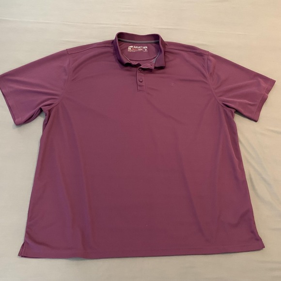 Ariat Other - Ariat Polo Shirt Mens 2XL Purple AriatTEK Heat Series Golf Performance